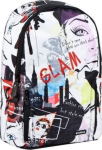 Kooli seljakott Starpak Glam, valge v./mitmev&auml;rviline, 30 cm x 15 cm x 43 cm