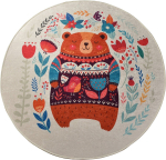 Vaip Conceptum Hypnose Sweet Bear 876CHL1174, mitmev&auml;rviline, 200 cm x 200 cm