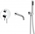 Vannisegisti koos du&scaron;ikomplektiga Besco Veo In-Wall, kroom