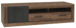 TV-laud Forte Trass, tamm v./must v., 40.2 cm x 143.1 cm x 52 cm