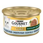 Kassi m&auml;rgtoit Gourmet Gold, kalaliha, 0.085 kg