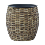 Lillepott Home4you Wicker, plastik/metall, 30 cm x 30 cm, hele pruun v.