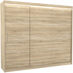 Riidekapp ADRK Antos LED, sonoma tamm v., 58 cm x 250 cm x 215 cm