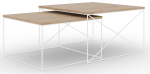 Kohvilaudade komplekt ADRK Licco 2in1, pruun v./valge v., 65 - 75 cm, 2 tk