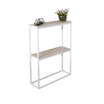 Konsoollaud ADRK Mason, valge v./pruunikas v., 20 cm x 60 cm x 80 cm