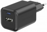 Reisilaadija Swissten Travel GaN PD, USB Type C/USB Type A, 5 cm, must, 45 W