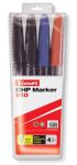 Veekindel marker Luxor 3280/4WT, 0.6 mm, sinine v./must v./punane v., 4 tk