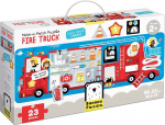 Pusle Bananapanda Make A Match Fire Truck, 33 cm x 98 cm, mitmev&auml;rviline