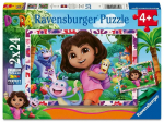 Pusle 2in1 Ravensburger Dora, 19 cm x 28 cm, 48 tk, mitmev&auml;rviline