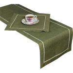 Piklik laudlina ristk&uuml;likukujuline OI-14, oliiviroheline, 40 x 85 cm