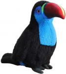 Pehme m&auml;nguasi papagoid Lean Toys Toucan, sinine v./must v., 20 cm