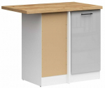 Nurgak&ouml;&ouml;gikapp Junona Line Left, tamm v./light gray gloss v., 45 cm x 78.5 cm x 85.7 cm