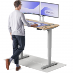 Arvutilaud reguleeritava k&otilde;rgusega Desktronic HomePro, 120 cm x 60 cm, 63 - 128 cm, hall v./bamboo v.