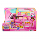 Nukule m&otilde;eldud auto Mattel Barbie Dream Land Road Trip Camper, roosa v.