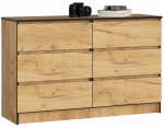Kummut Akord Furniture Factory K120, craft oak v., 77 cm x 120 cm x 40 cm