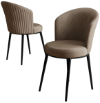 Toolide komplekt Kalune Design Risa 240CHR4141, matt, must v./cappuccino v., 41 cm x 45 cm x 87 cm, 2 tk
