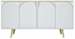 Konsoollaud Kalune Design Venezia 150, valge v./sapphire oak v., 45 cm x 150 cm x 80 cm