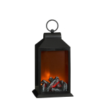 Dekoratsioon Luca Lantern fireplace LED-valgustusega, 26 cm, 15 cm, must v.