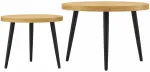 Kohvilaudade komplekt Akord Furniture Factory Twino, pruun v./must v., 52 cm x 52 cm x 45 cm, 2 tk