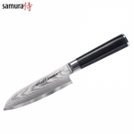 Samura Damaskuse Santoku k&ouml;&ouml;ginuga 145mm AUS 10 Damaskuse terasest 61 HRC (67 kihti)