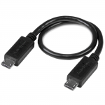 Juhe StarTech UUUSBOTG8IN, 2 x Micro USB male, 20 cm, must v.