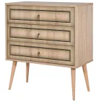 Kummut Kalune Design Trio 421, tamm v./beež v., 90 cm x 80 cm x 40 cm