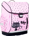 Kooli seljakott Hama Cat, must v./roosa v., 17 cm x 30.5 cm x 38 cm
