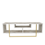 TV-laud Kalune Design Asal 120, pruun v./kuldne v./valge v., 35.2 cm x 120 cm x 40.2 cm