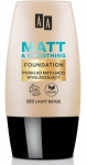 Vedel jumestuskreem Aa Make Up Matt & Smoothing, hele pruun v., 103 light beige, 30 ml