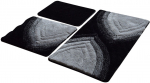 Vannitoamattide komplekt Foutastic Stella 359CHL3167, antratsiit v./must v./hall v., 100 cm x 60 cm