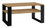 Kohvilaud Modern 1P, tamm v./must v., 90 cm x 58 cm x 50 cm