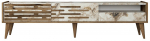 TV-laud Kalune Design Valensiya, valge v./marmor v./p&auml;hklipuu v., 180 cm x 45 cm x 35 cm
