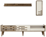 Sektsioonkapp Kalune Design Valensiya 845HCT5346, kreemjasvalge/p&auml;hklipuu v., 45 cm x 180 cm x 35 cm, 3 tk