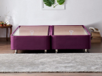 Voodiraam kahekohaline Kalune Design, 200 x 200 cm, violetne v., ilma madratsita