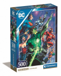Pusle Clementoni DC Comics Justice League, 49 cm x 36 cm, 500 tk, sinine v./mitmev&auml;rviline