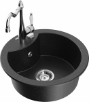 K&ouml;&ouml;givalamu koos kraaniga Mexen Diego, pol&uuml;resiin/graniit, 48.8 cm x 48.8 cm x 16.7 cm, h&otilde;be/must/kroom