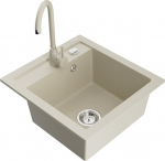 K&ouml;&ouml;givalamu koos kraaniga Mexen Vito, graniit, 49 cm x 52 cm x 21 cm, beež