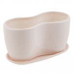 Lillepott, keraamiline, 29.5 cm x 12 cm, &Oslash; 29.5 cm, beež v.