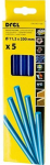 Liimipulk Drel, 20 cm x 11.2 cm, sinine v., 5 tk