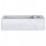 Vannitoa kraanikauss, marmor, 40 cm x 22 cm x 9 cm, valge