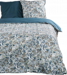 Voodipesukomplekt TODAY Deco Pattern, sinine v./valge v./pruunikas v., 63 x 63 cm, 220 x 240 cm