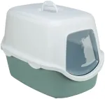 Suletud kassitualett Trixie Vico 402710, valge v./roheline v., 40 cm x 56 cm x 40 cm