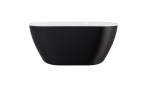 Vann, teisaldatav Besco Navia Matt, 140 cm x 75 cm x 60 cm, ovaalne, must