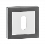 Ukse lukuaugu kate Kuchinox LK2_501B, kroom v./grafiit v., 5.2 cm x 5.2 cm