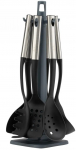 K&ouml;&ouml;giriistade komplekt Jata HACC4624, 36.5 cm, h&otilde;be v./must v., 7 tk