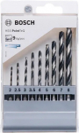 Metallist puurikomplekt Bosch PointTeQ, metall, keermega, hex, 2 mm x 11.7 cm