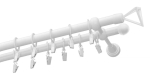 Kardinapuu komplekt Olimp Verdi, 250 cm, &Oslash; 19 mm, valge v.