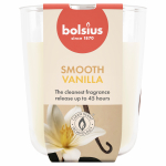 K&uuml;&uuml;nal, l&otilde;hna Bolsius Smooth Vanilla, 45 h, Valge v./Pruunikas v.