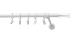 Kardinapuu komplekt Karpol Olimp Walec, 180 cm, &Oslash; 19 mm, valge v.
