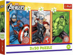 Pusle 3in1 Trefl Marvel Avengers 34891, 27.5 cm x 18 cm, 150 tk, mitmev&auml;rviline